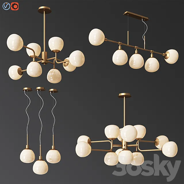 Maytoni Eric Celing Light Set 3ds Max