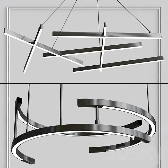 Maytoni Line LED Pendant collection 3ds Max