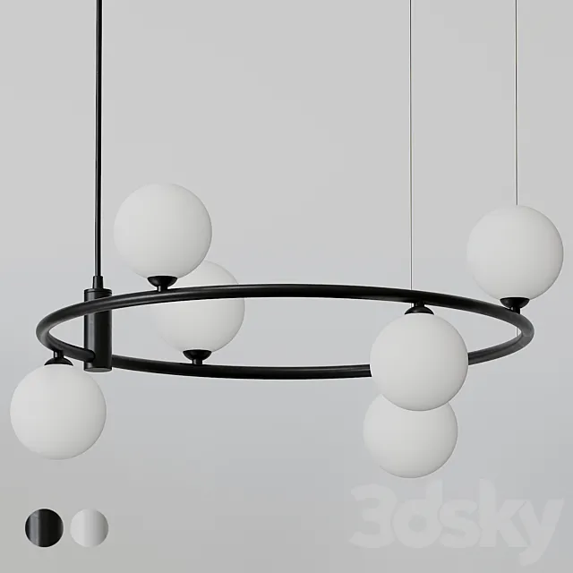 Maytoni Modern – Pendant Ring Light – Black and White 3ds Max