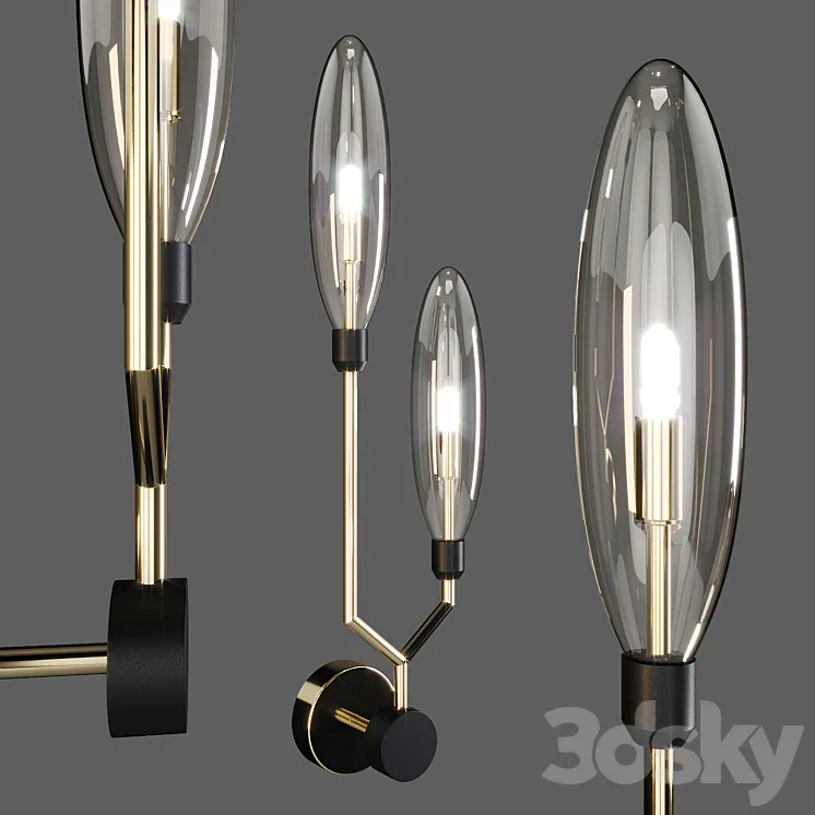 Maytoni: Wall Lamp – Ventura (MOD012-WL-02-G) 3DS Max