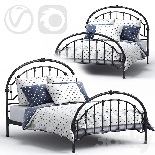 Mccully Queen Standard Bed by Alcott Hill 3ds Max
