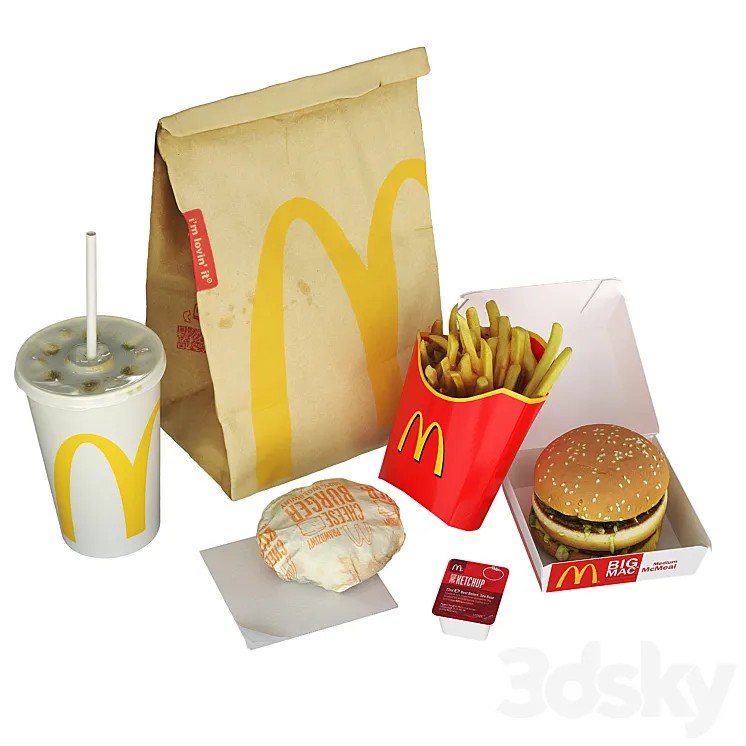 McDonalds Meal 3DS Max
