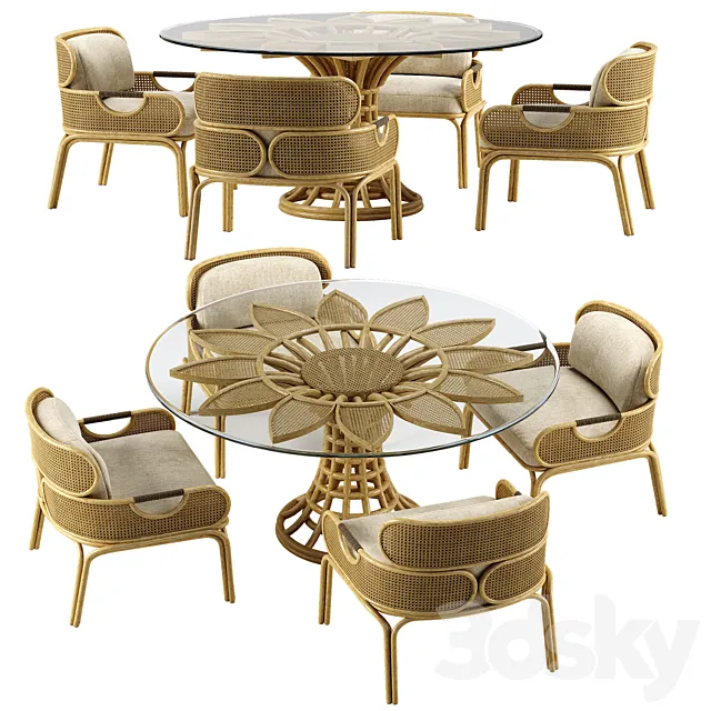 Mcguire Sunflower dining set 3DSMax File