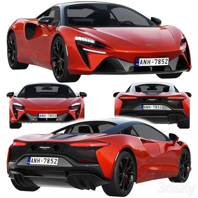 McLaren Artura 2022 (red) 3dsMax Model