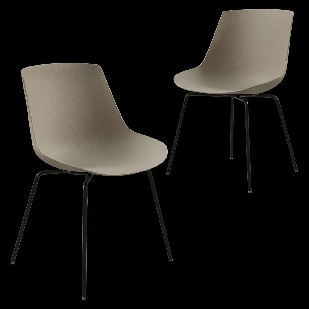 MDF Italia – Chair Flow 4 legged base 3ds Max