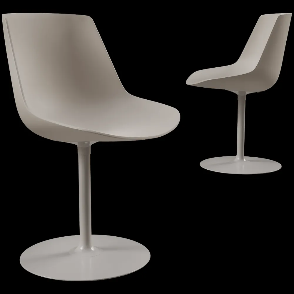 MDF Italia – Chair Flow base with central leg 3ds Max