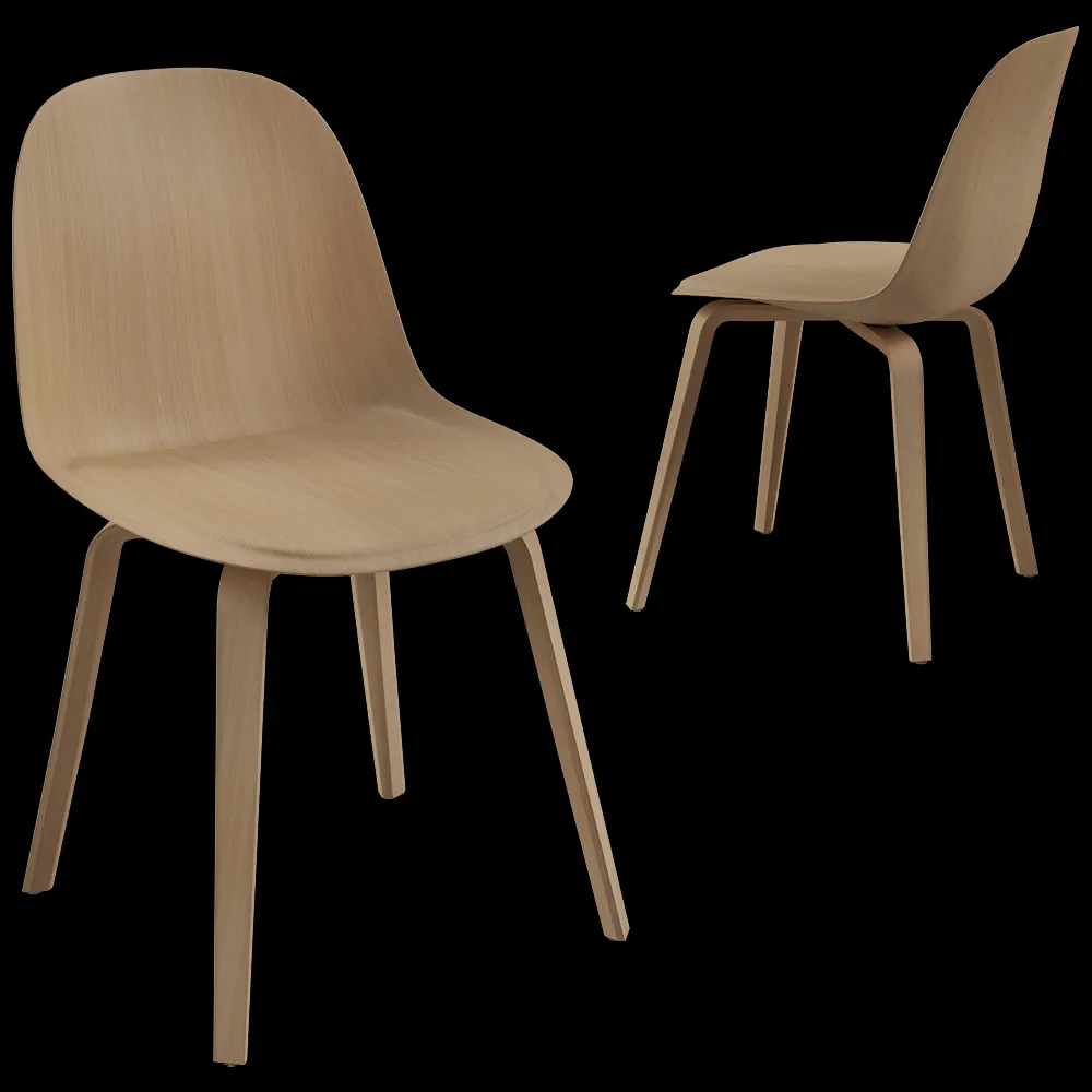 MDF Italia – Chair Press wood base 3ds Max