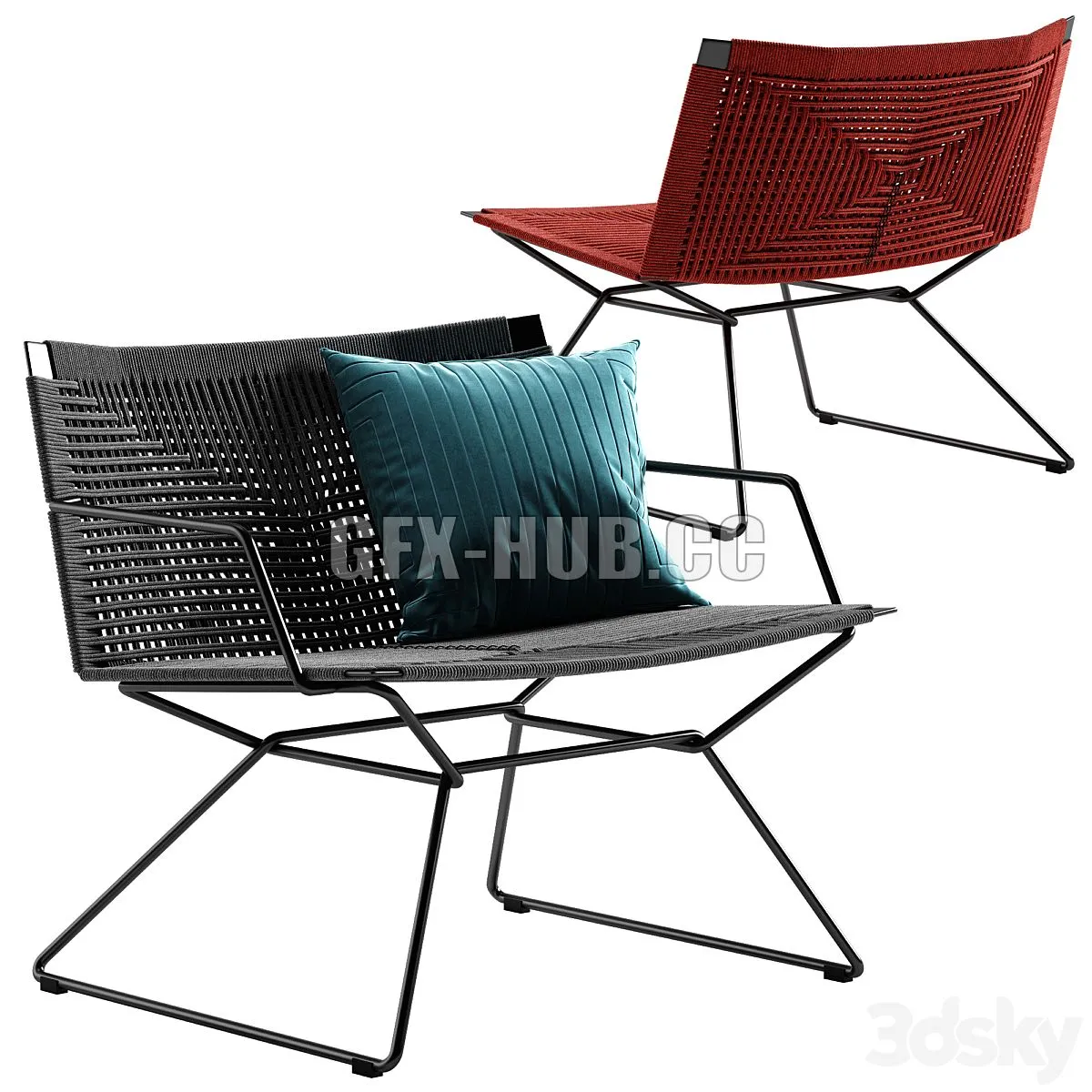 MDF Italia Neil Twist armchair 3dsMax Model
