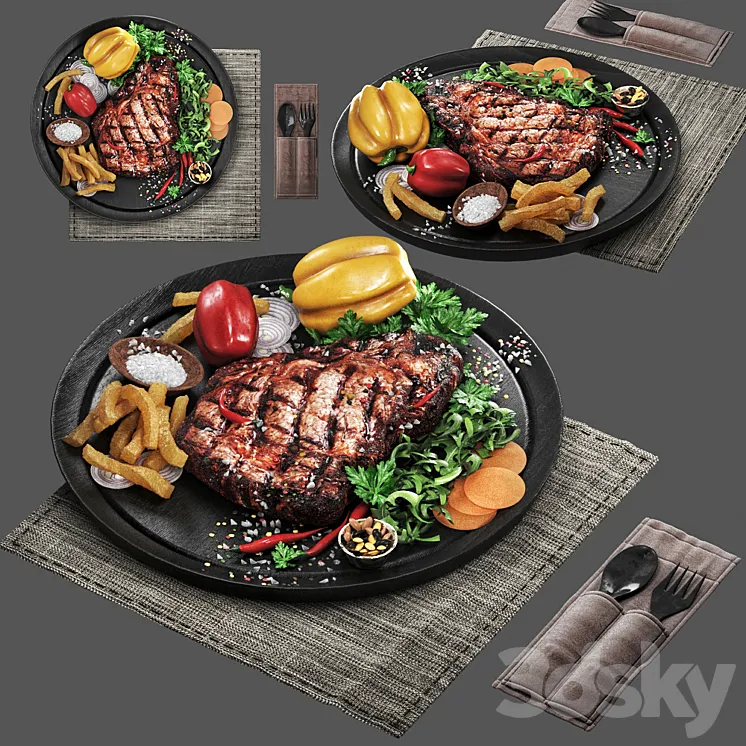 meat steak 3DS Max Model