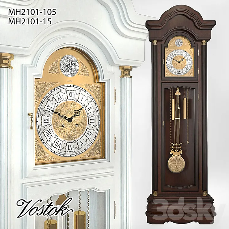 “Mechanical floor watch “”Vostok”” ?? 2101-15 \/ 105″ 3DS Max