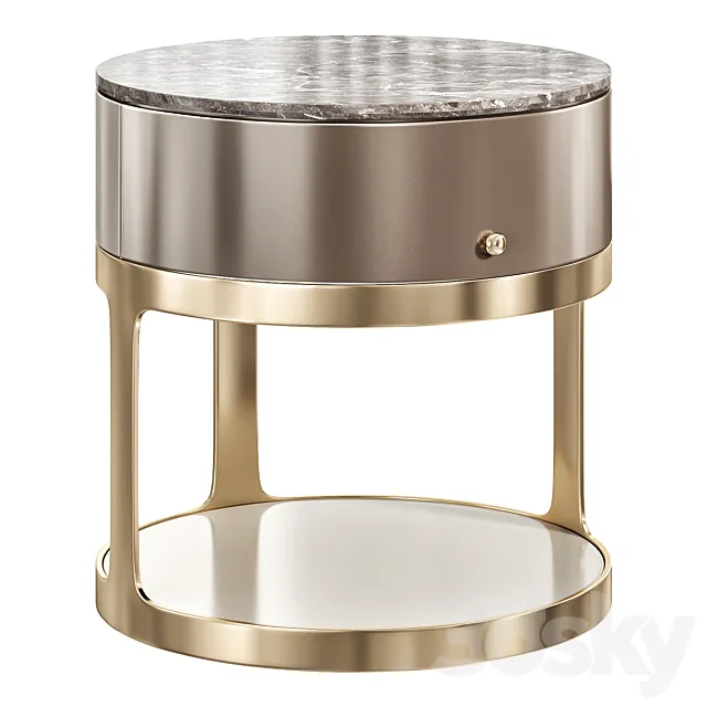 MEDALLION BEDSIDE TABLE by luxurylivinggroupv 3ds Max