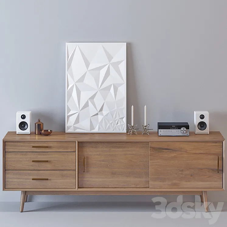 Media Console-West Elm 3DS Max