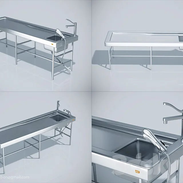 Medical table for post-mortems 3ds Max