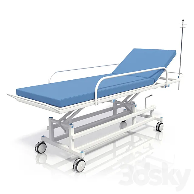 Medical Trolley Wheel 3DS Max Model