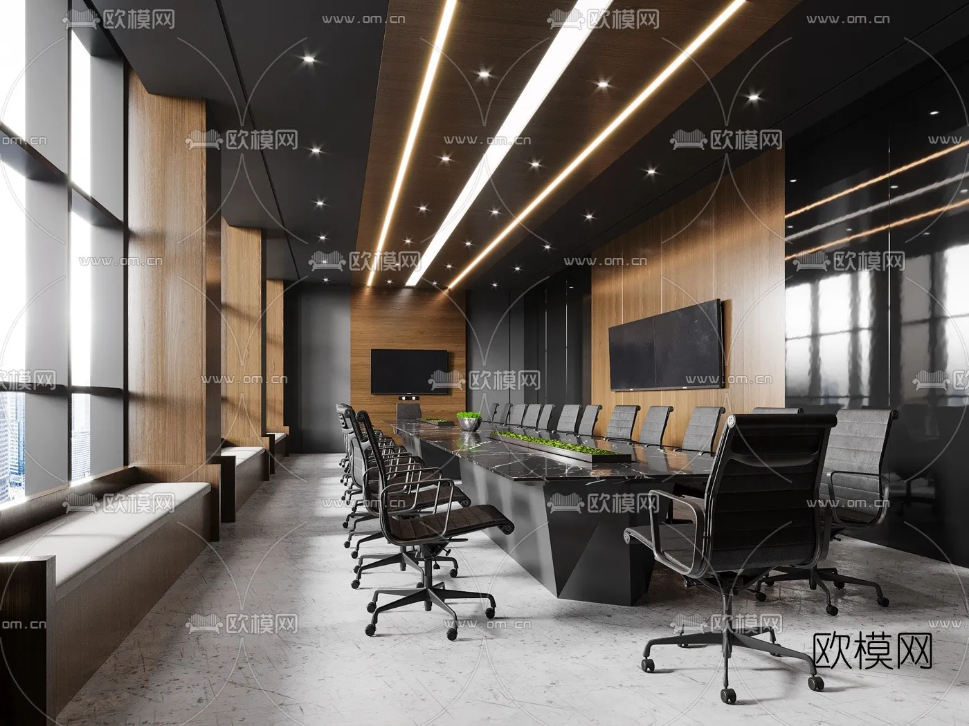 Meeting Room 3D Scene – Interior Design – 003