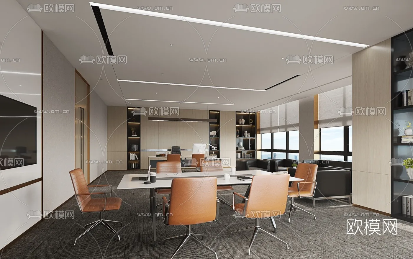 Meeting Room 3D Scene – Interior Design – 005