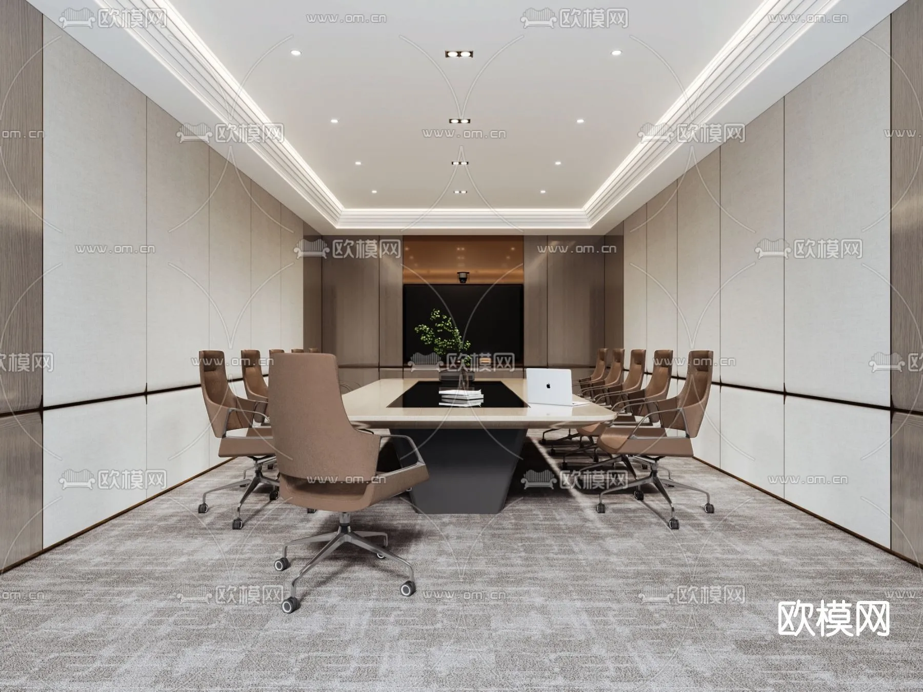 Meeting Room 3D Scene – Interior Design – 010