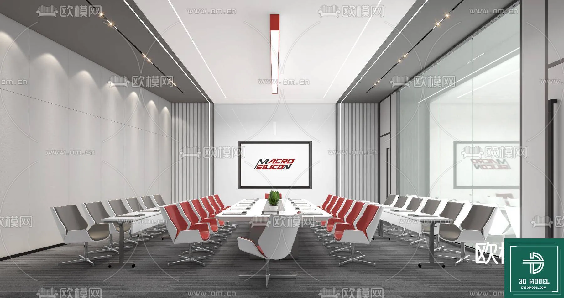 Meeting Room 3D Scene – Interior Design – 015