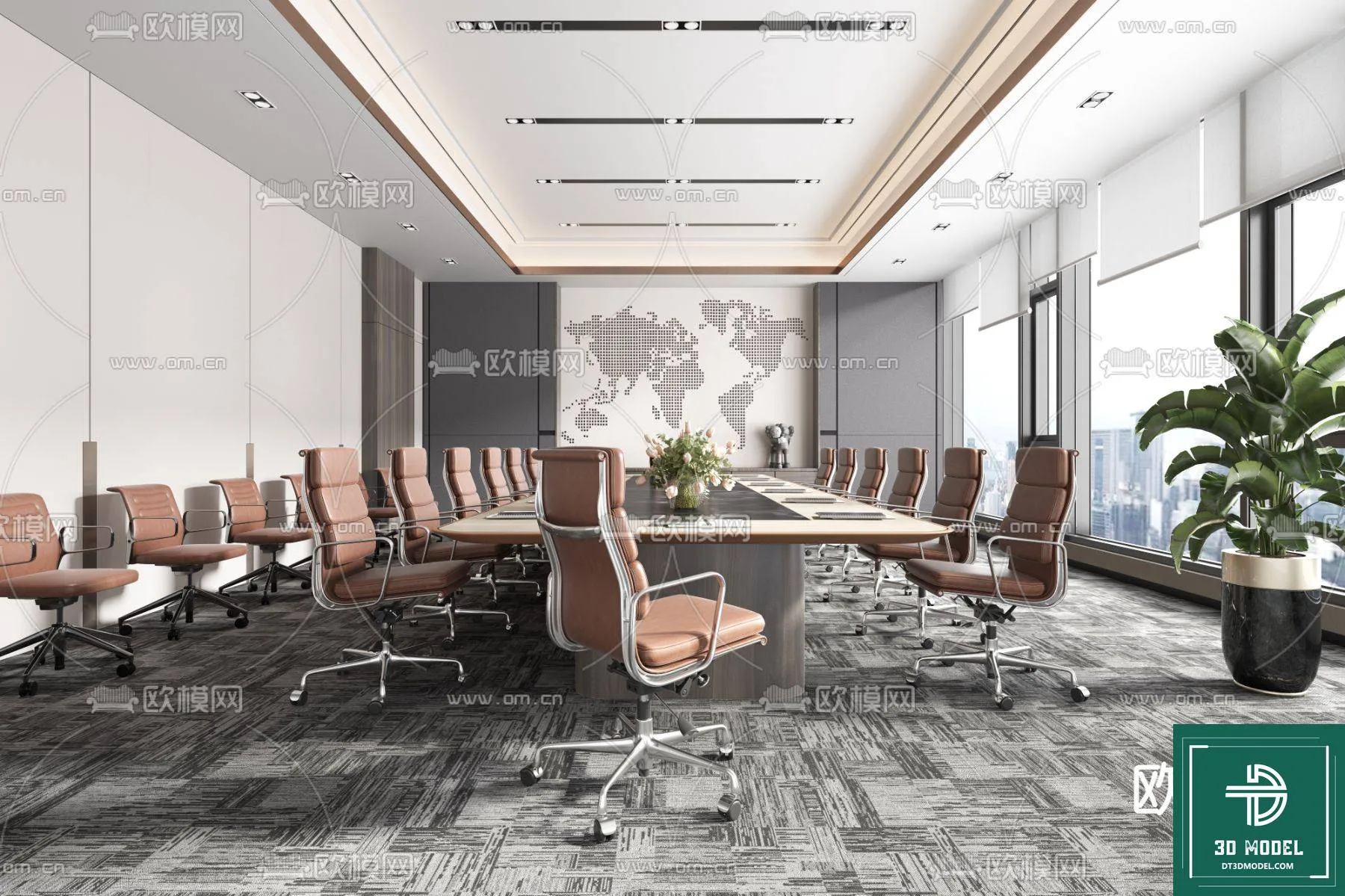 Meeting Room 3D Scene – Interior Design – 019