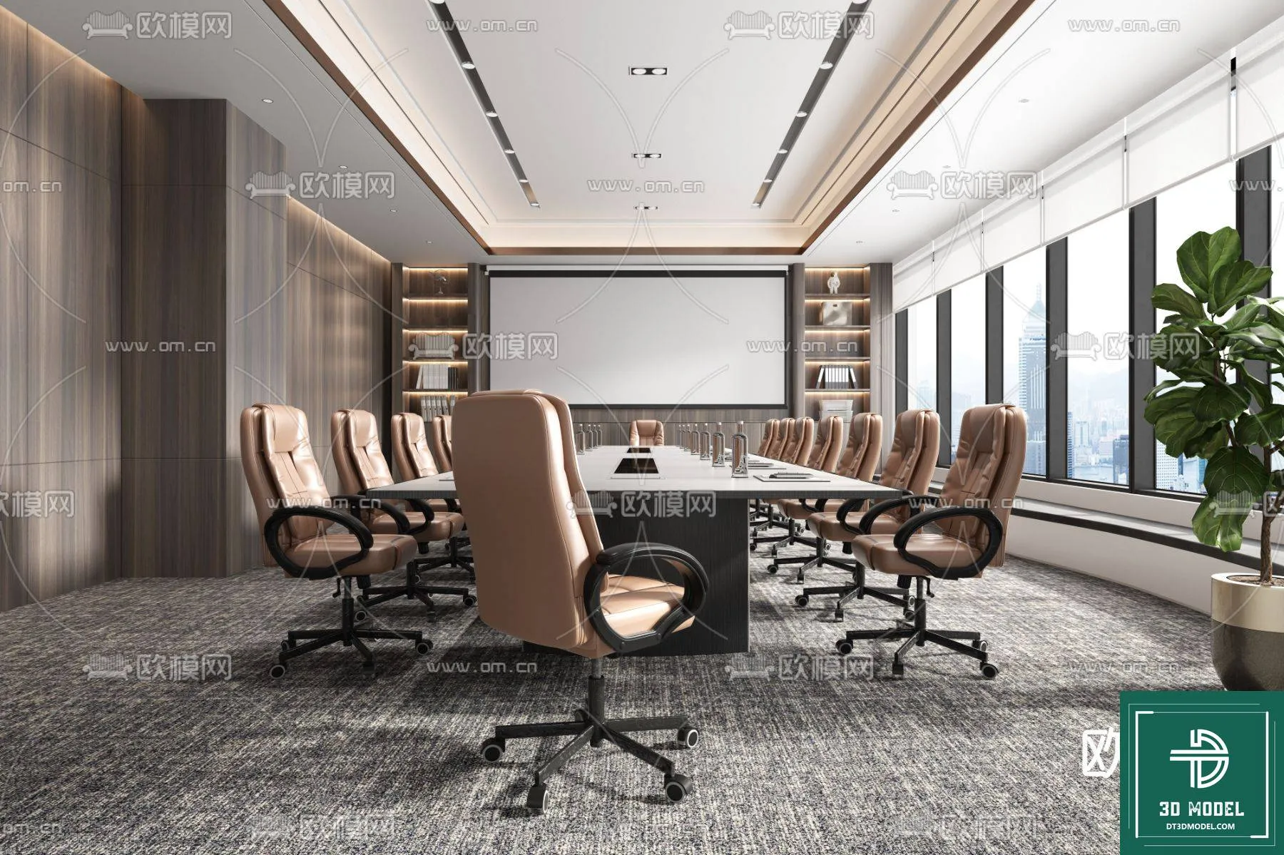 Meeting Room 3D Scene – Interior Design – 024