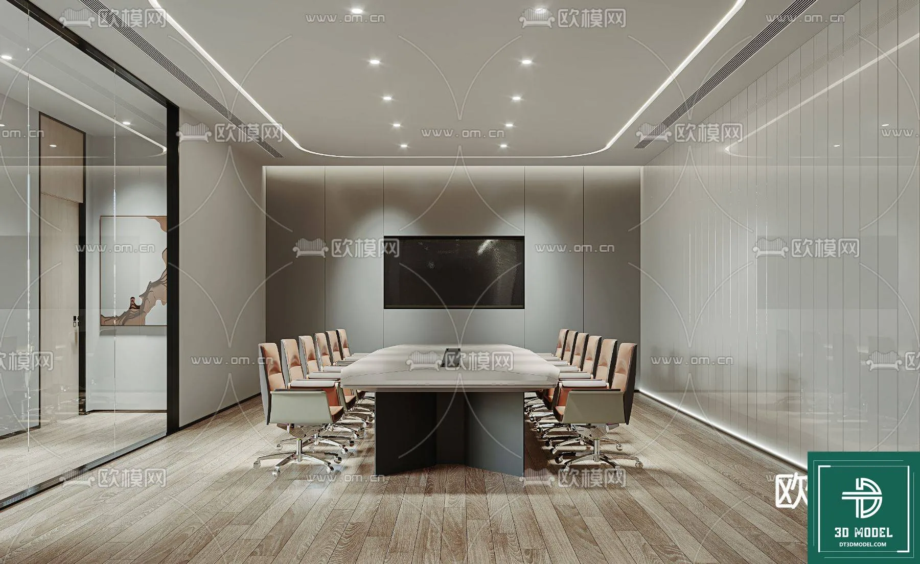 Meeting Room 3D Scene – Interior Design – 026