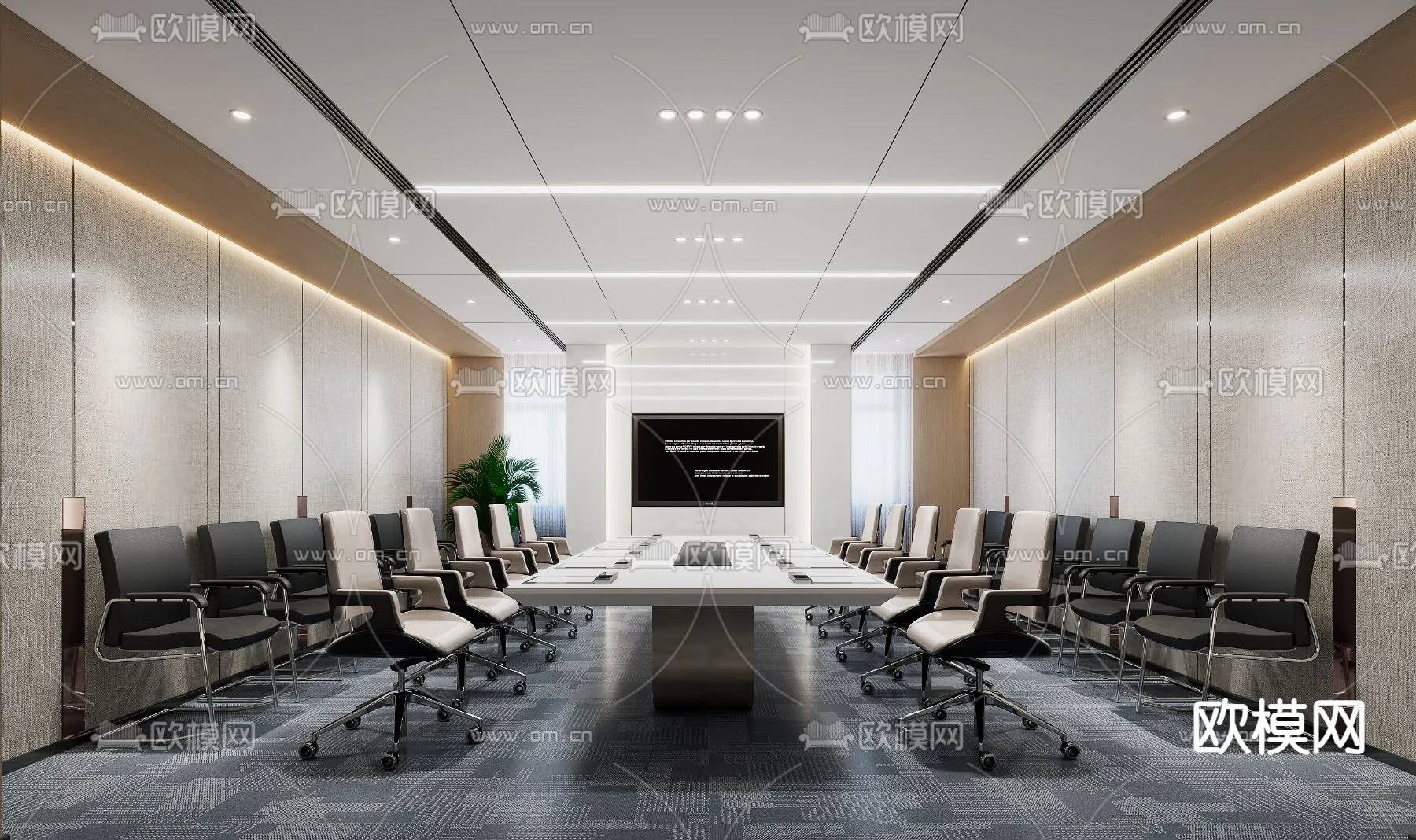 Meeting Room 3D Scene – Interior Design – 028