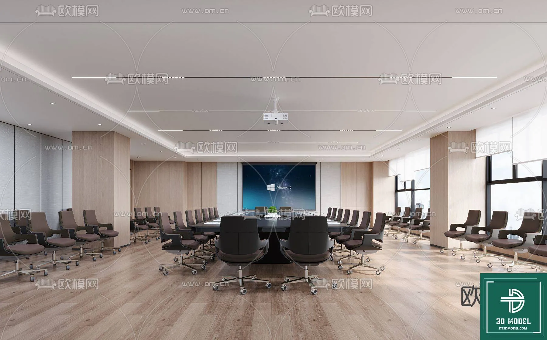 Meeting Room 3D Scene – Interior Design – 030