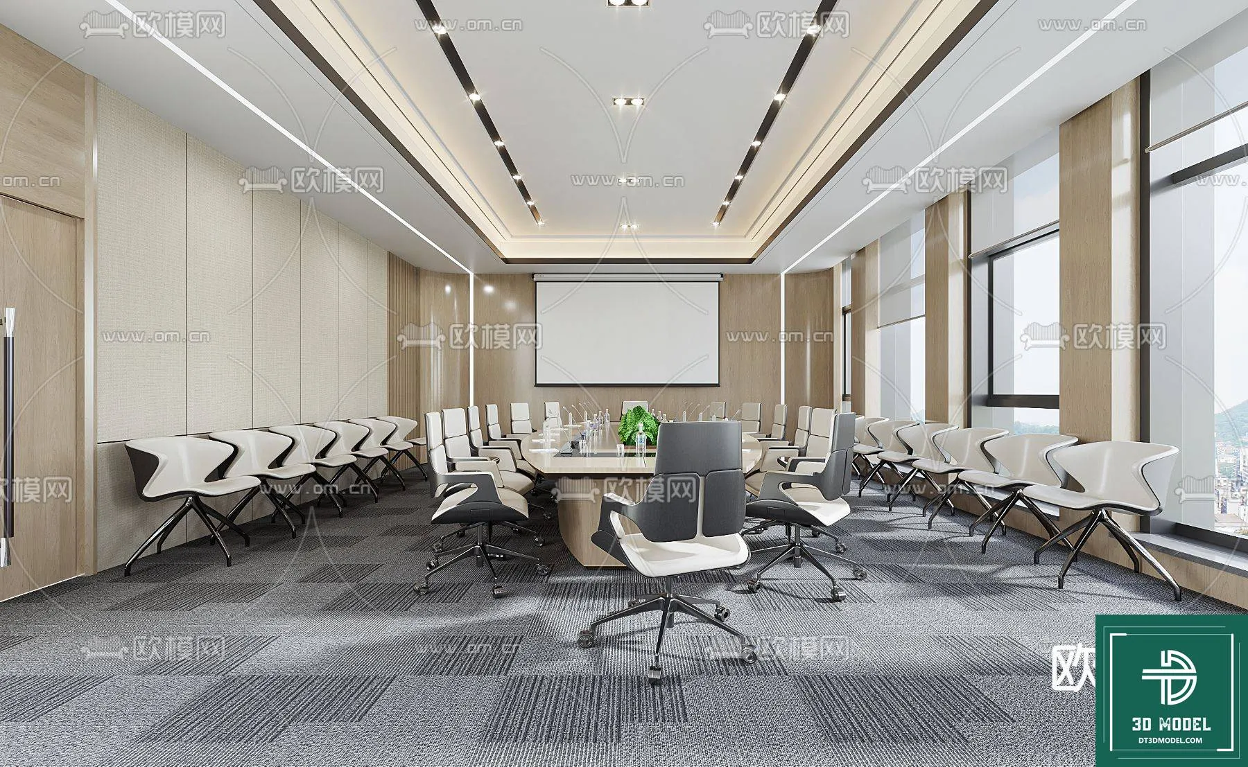 Meeting Room 3D Scene – Interior Design – 032