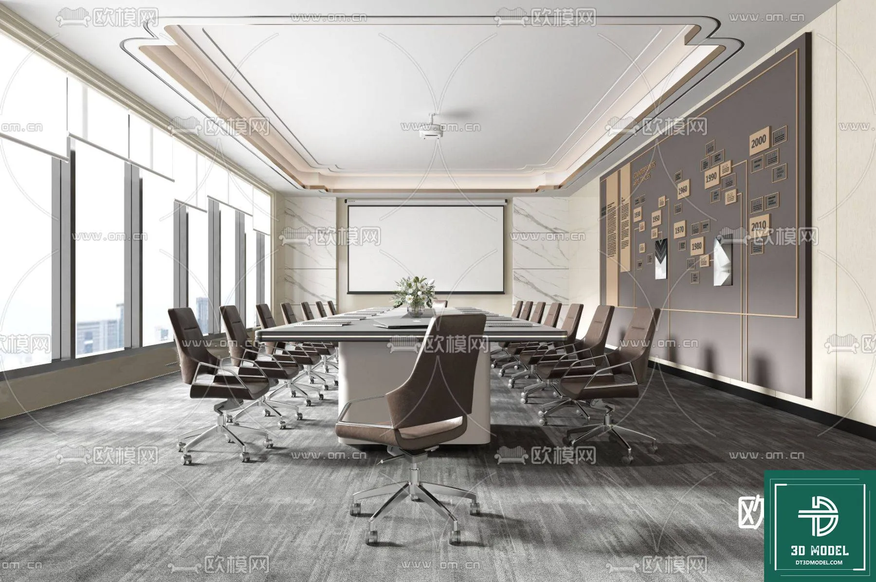 Meeting Room 3D Scene – Interior Design – 041