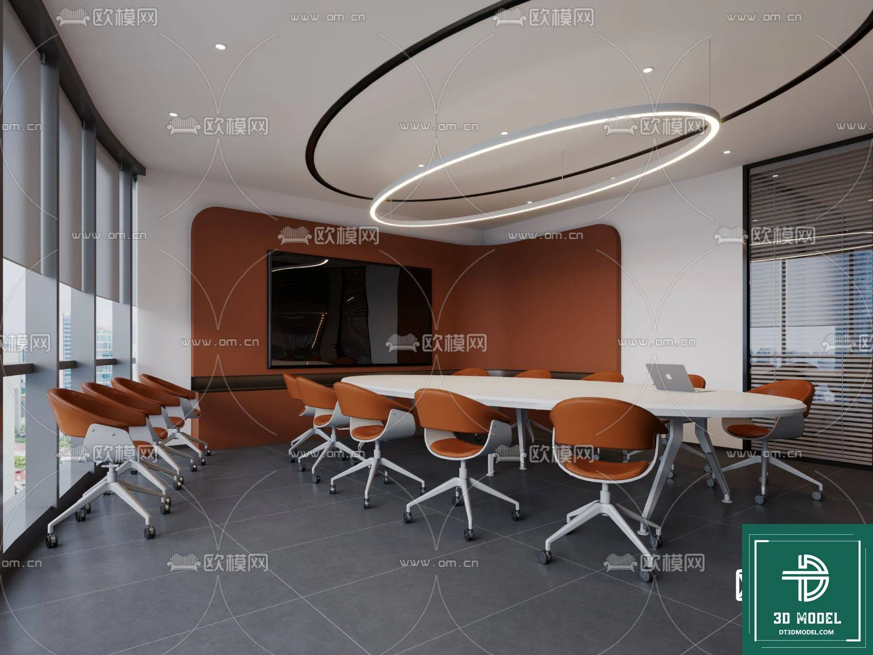 Meeting Room 3D Scene – Interior Design – 048