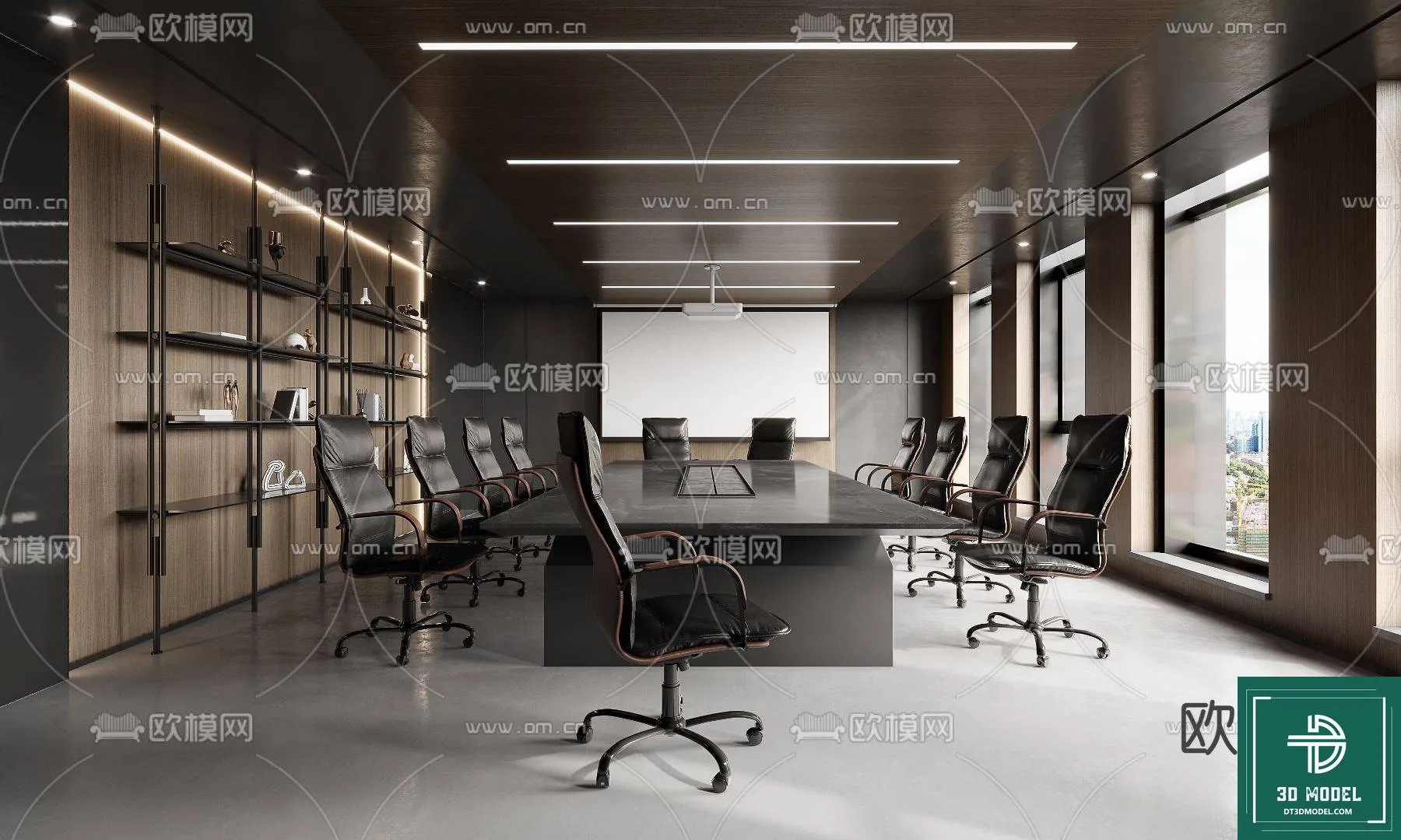 Meeting Room 3D Scene – Interior Design – 049