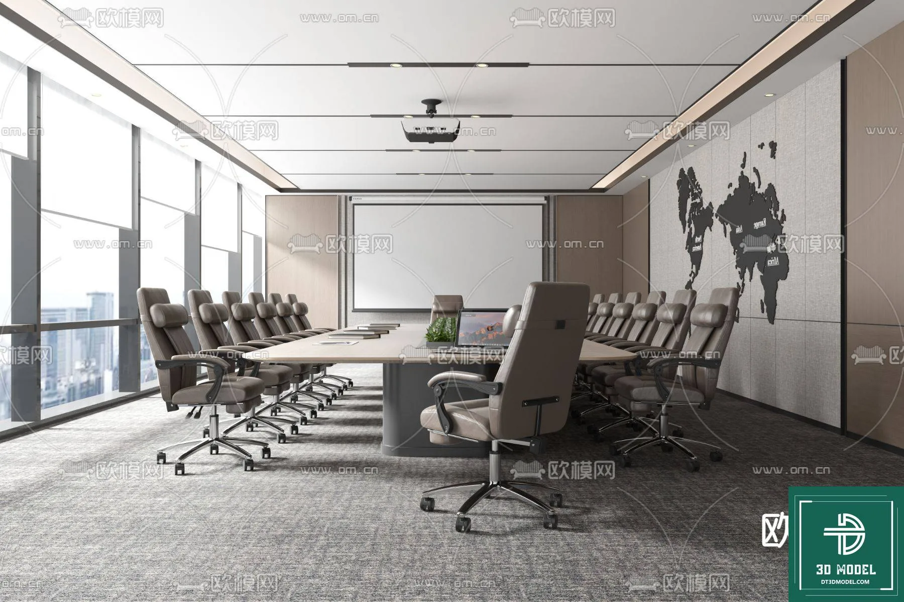 Meeting Room 3D Scene – Interior Design – 050