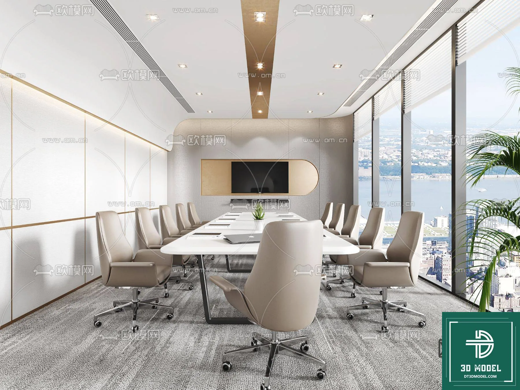 Meeting Room 3D Scene – Interior Design – 055