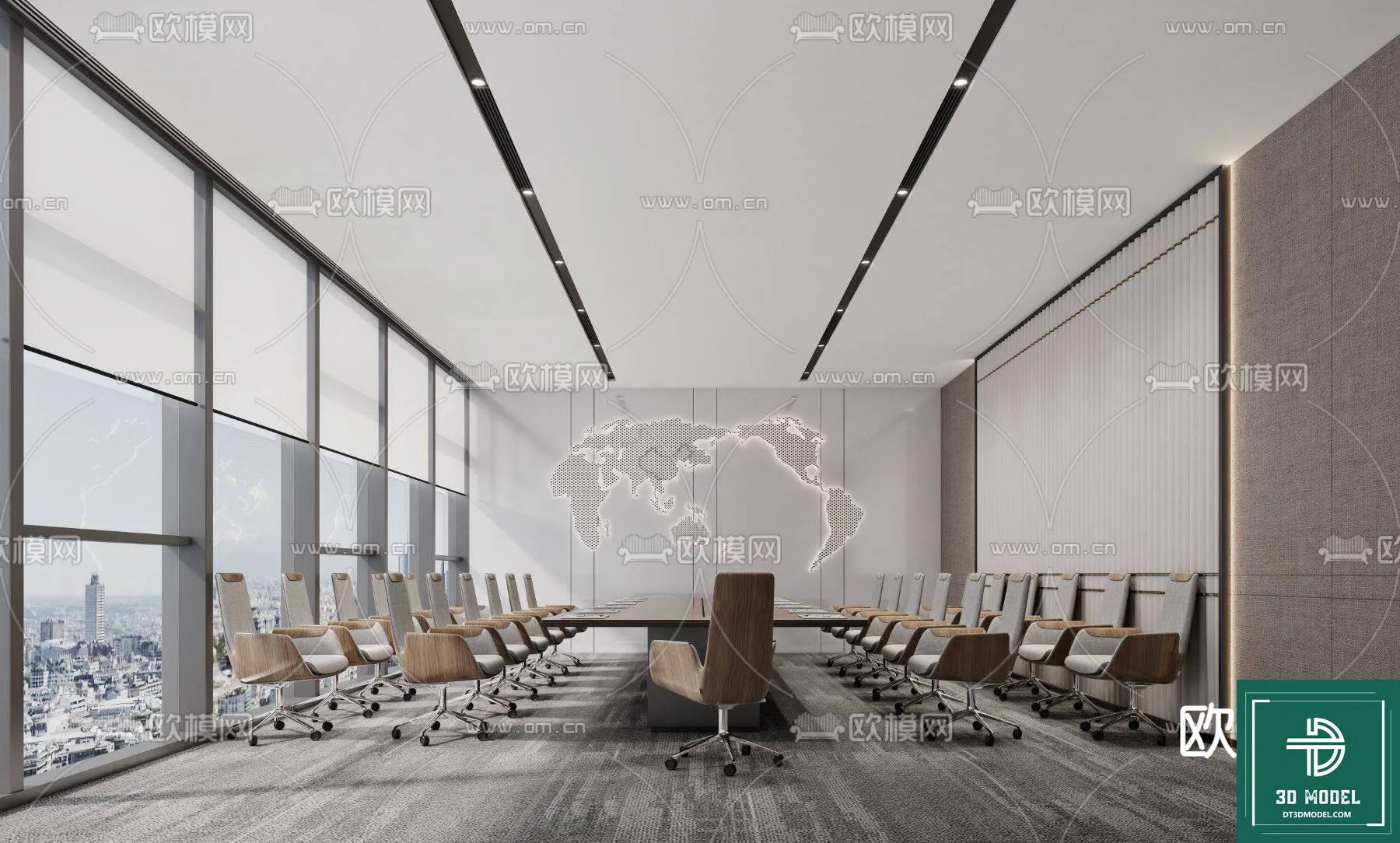 Meeting Room 3D Scene – Interior Design – 056