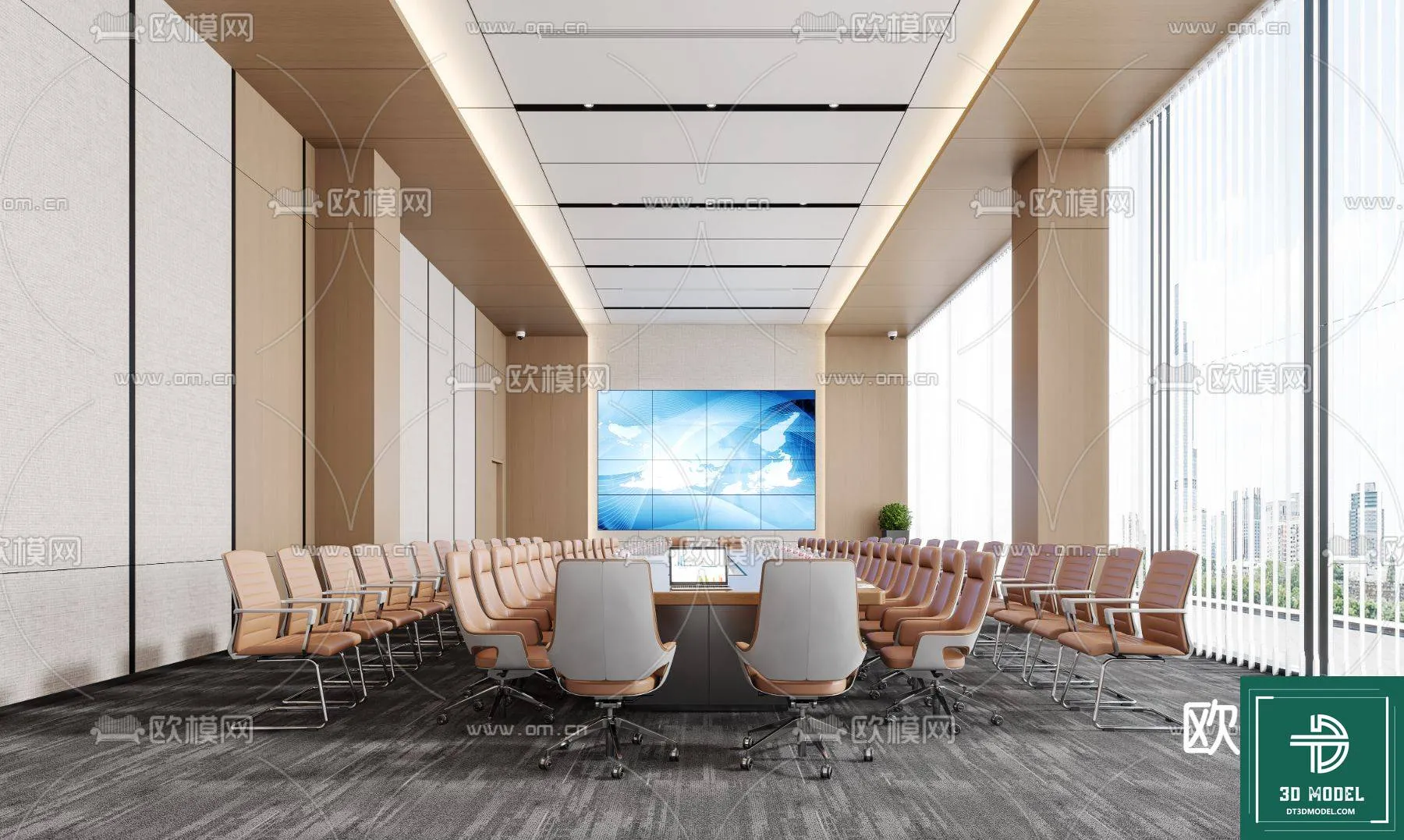 Meeting Room 3D Scene – Interior Design – 057