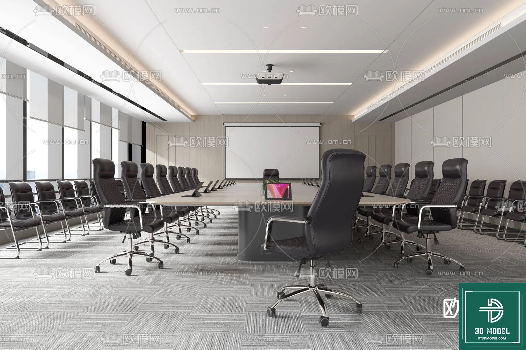 Meeting Room 3D Scene – Interior Design – 058