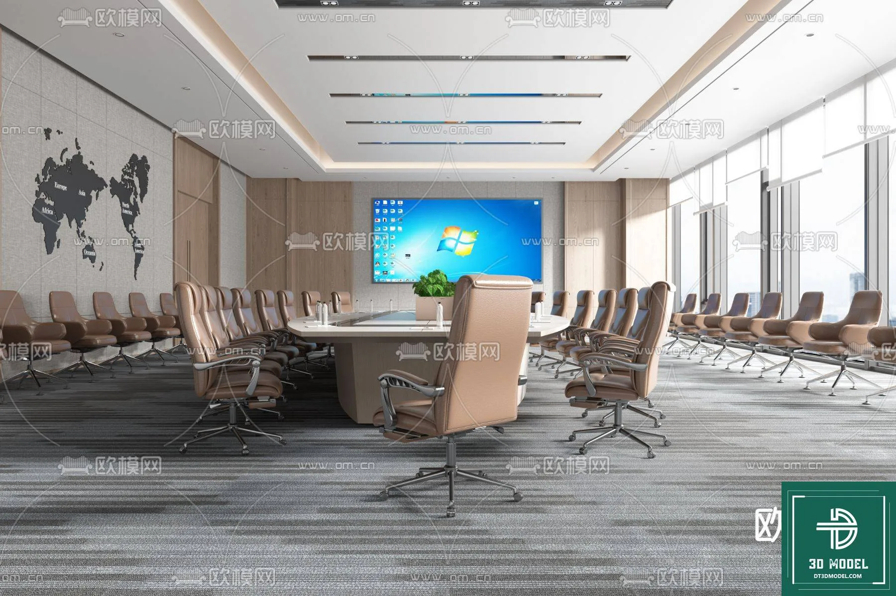 Meeting Room 3D Scene – Interior Design – 062