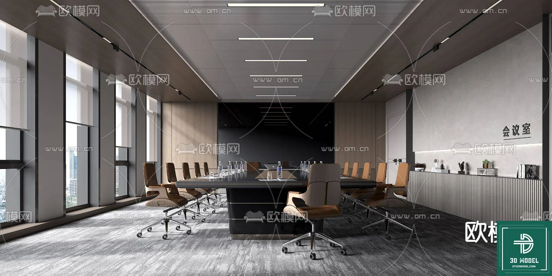 Meeting Room 3D Scene – Interior Design – 064