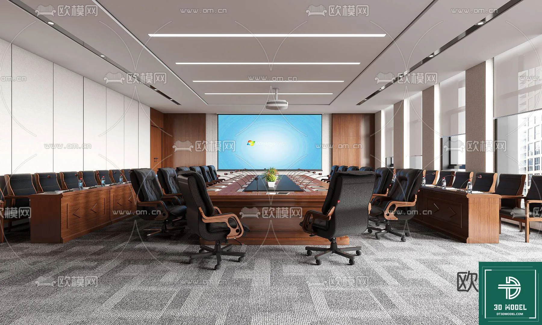 Meeting Room 3D Scene – Interior Design – 069