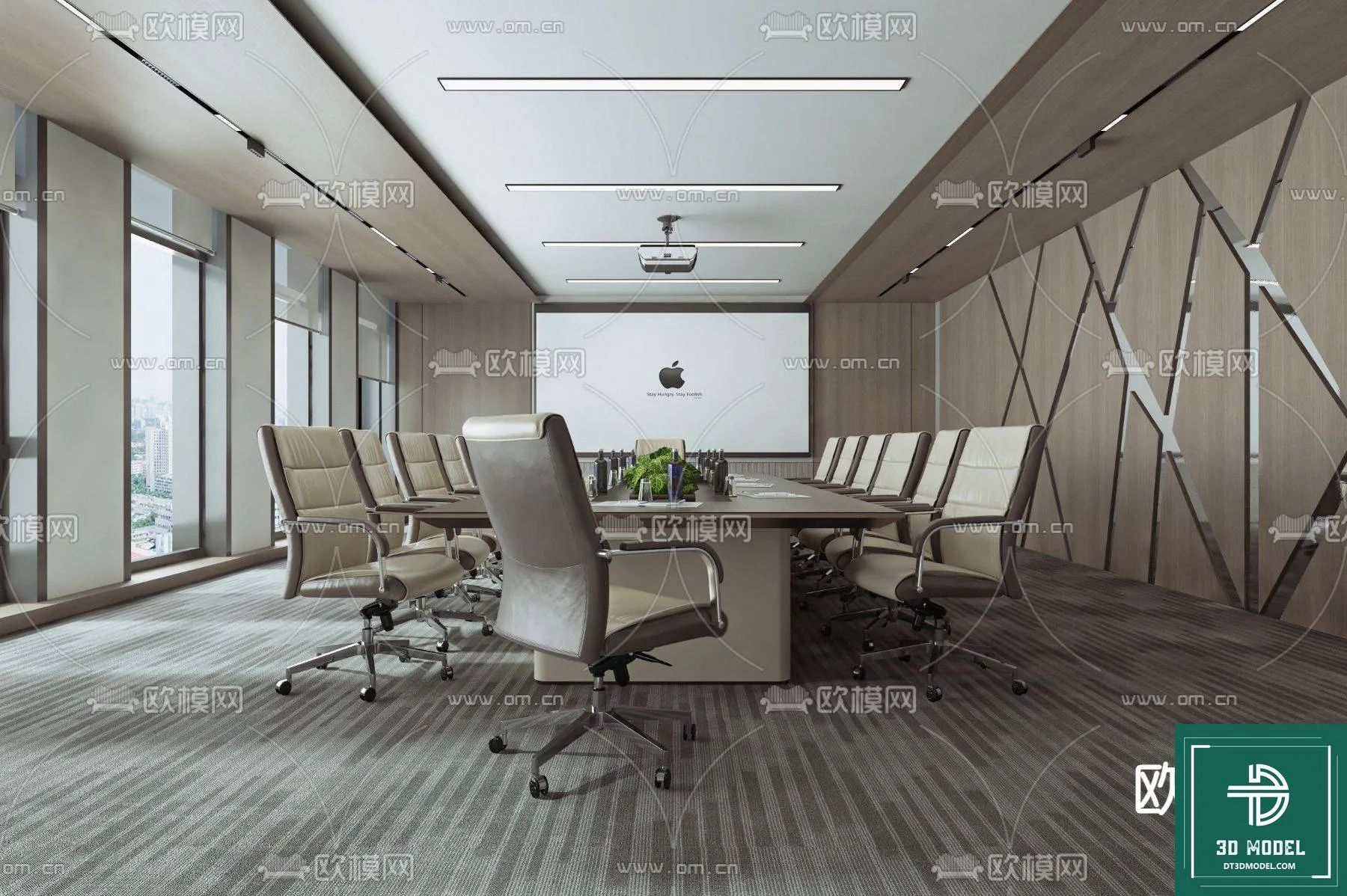 Meeting Room 3D Scene – Interior Design – 074