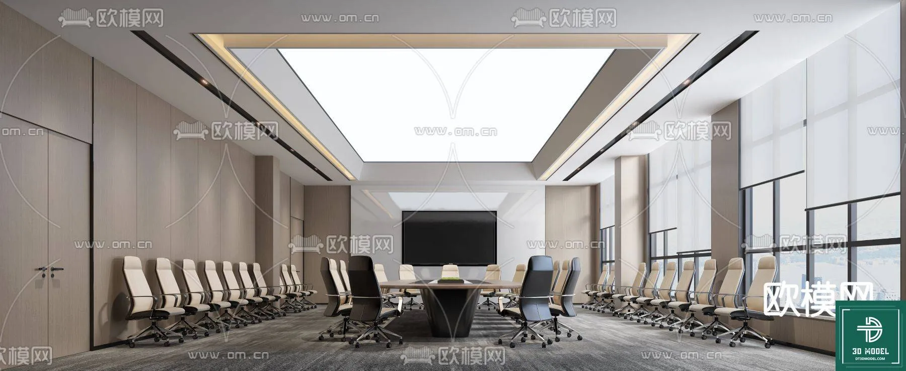 Meeting Room 3D Scene – Interior Design – 075