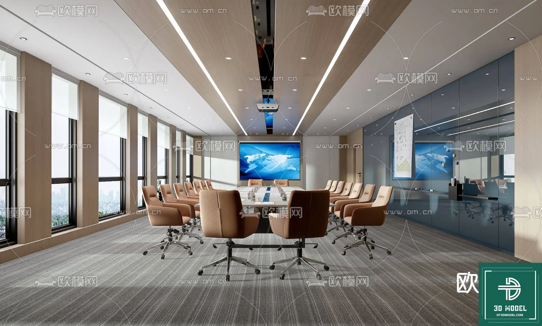 Meeting Room 3D Scene – Interior Design – 076