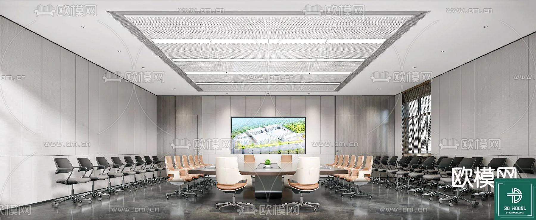 Meeting Room 3D Scene – Interior Design – 082