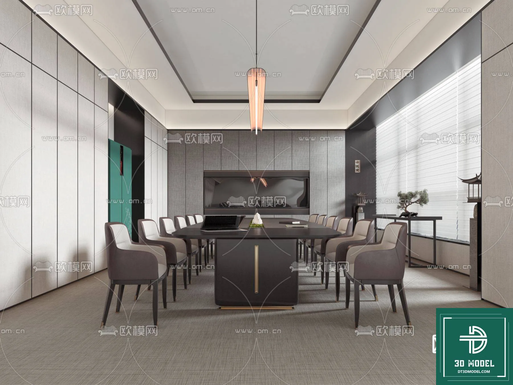 Meeting Room 3D Scene – Interior Design – 090