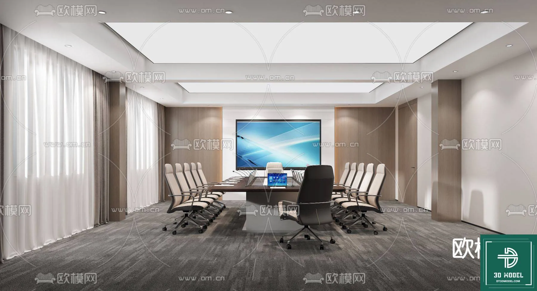 Meeting Room 3D Scene – Interior Design – 094