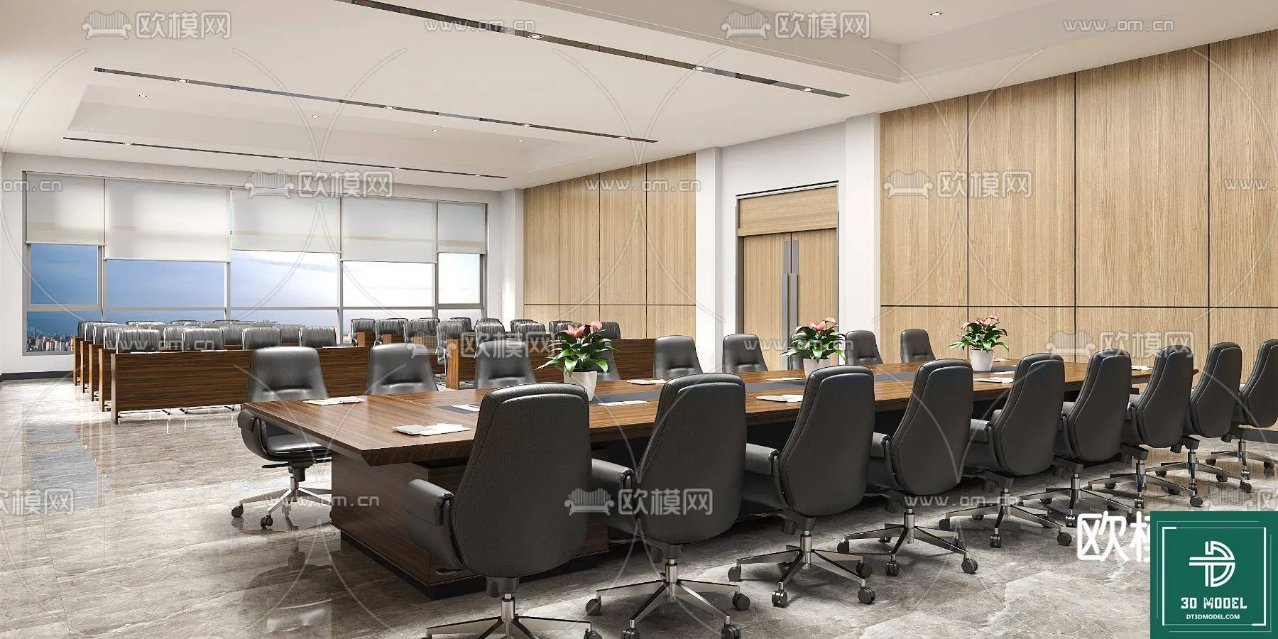 Meeting Room 3D Scene – Interior Design – 095