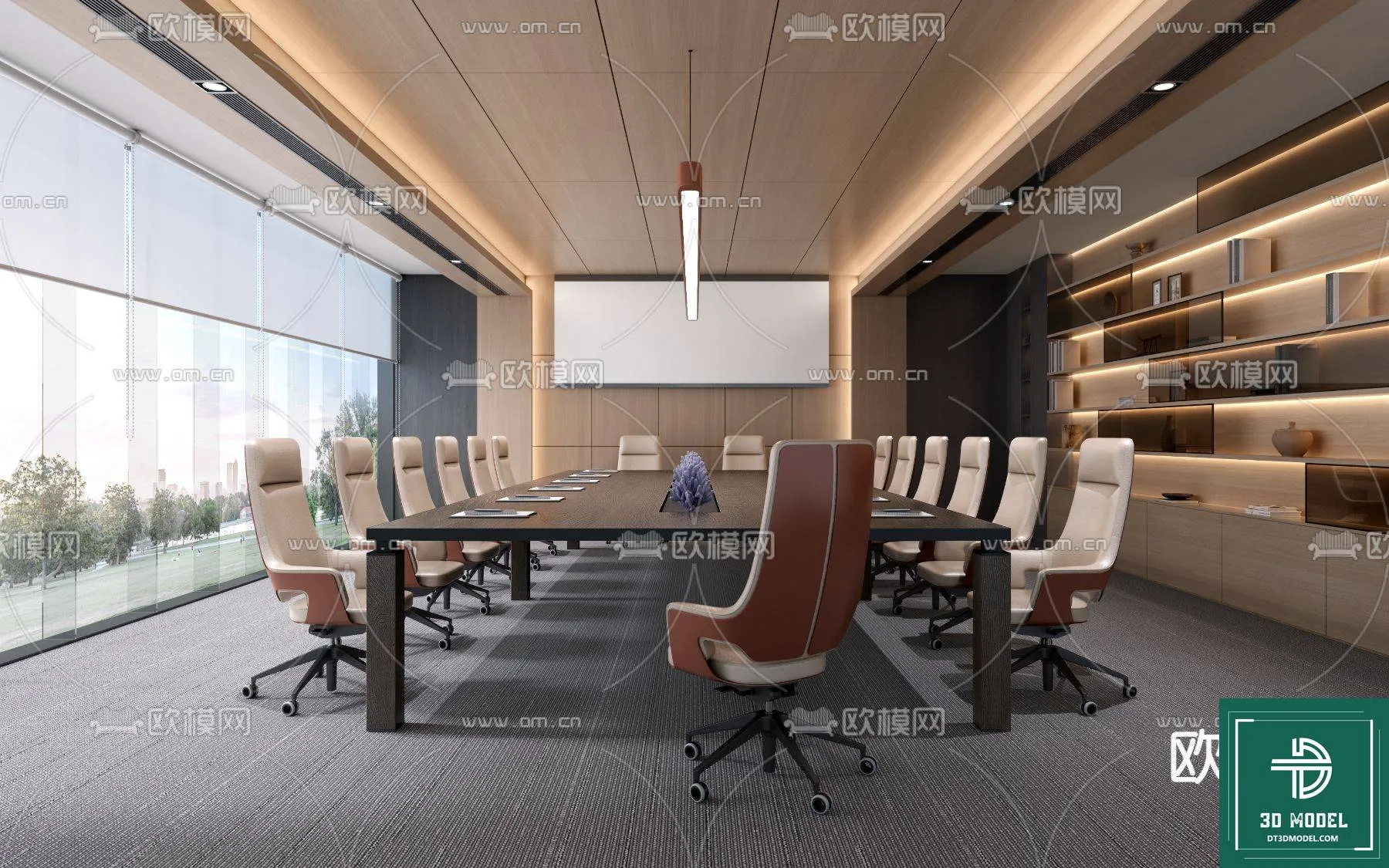 Meeting Room 3D Scene – Interior Design – 098