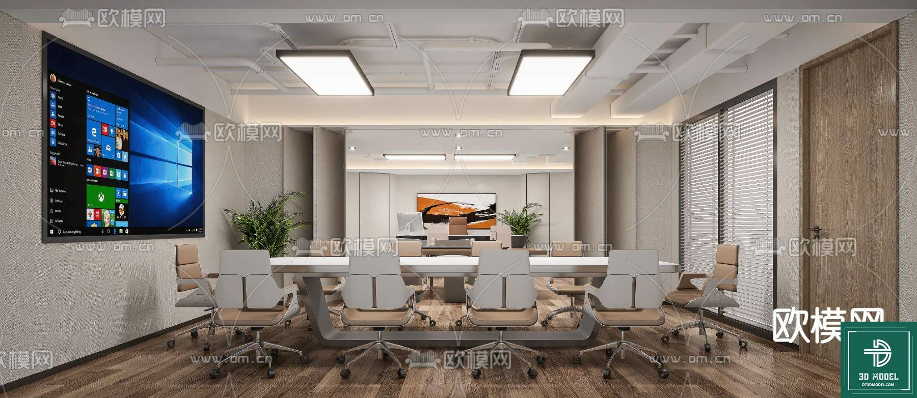 Meeting Room 3D Scene – Interior Design – 102