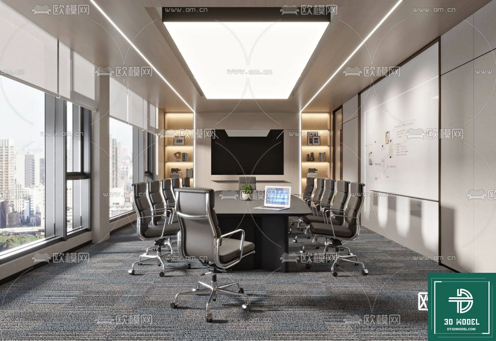 Meeting Room 3D Scene – Interior Design – 106