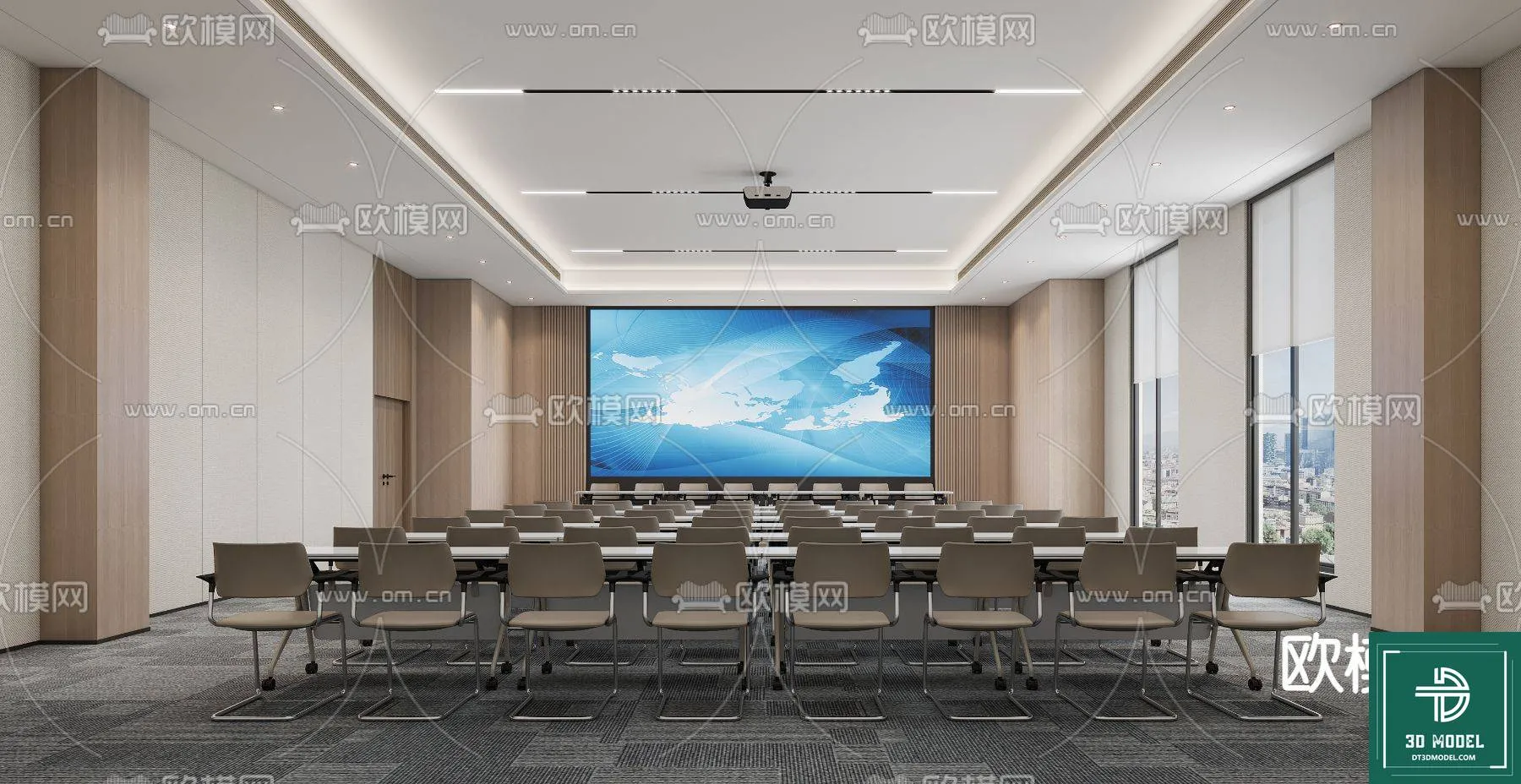 Meeting Room 3D Scene – Interior Design – 109